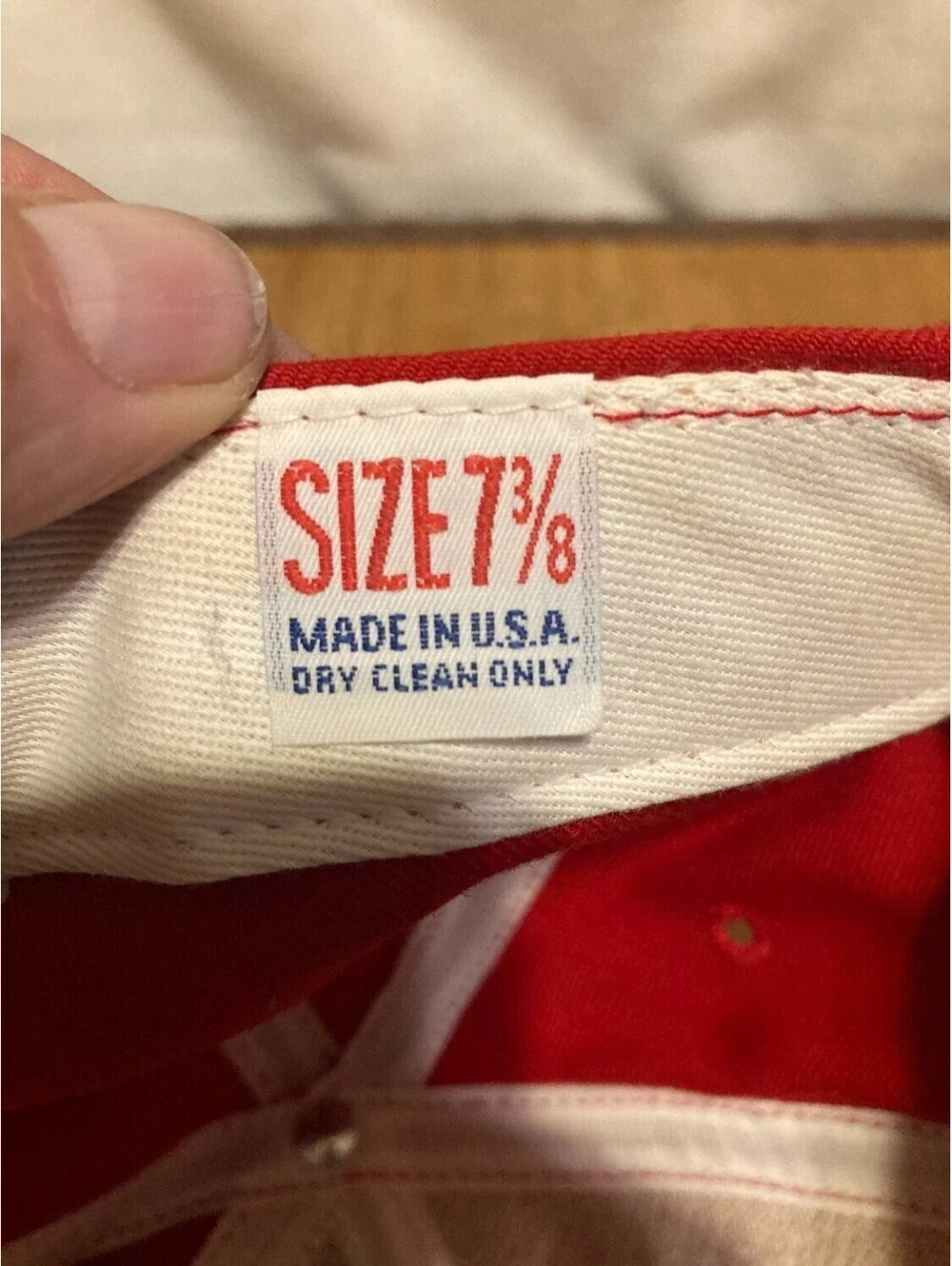 New Era Denny's Fitted Baseball Hat USA Pro Model Mens 7 3/8 Red 1980s-1990s
